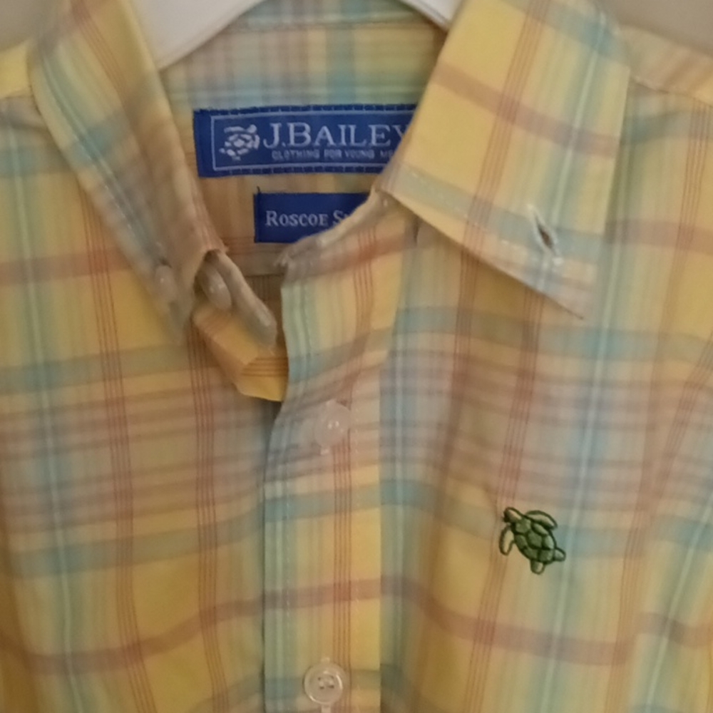 J.BAILEY long sleeve pink, blue and yellow shirt, Size 2T